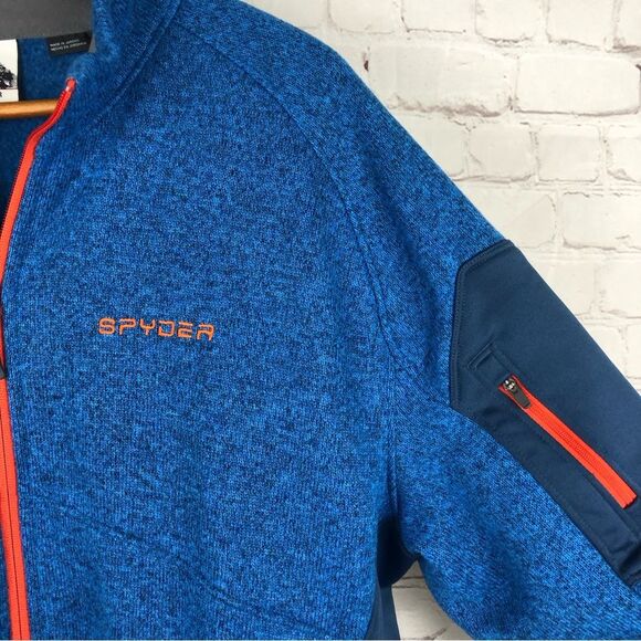 Spyder Blue Fleece Full Zip Jacket Men's Sz XL - Picture 3 of 10